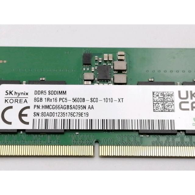中古】262PIN SODIMM 8GB DDR5-5600(PC5-44800)【ノートPC用】【EC