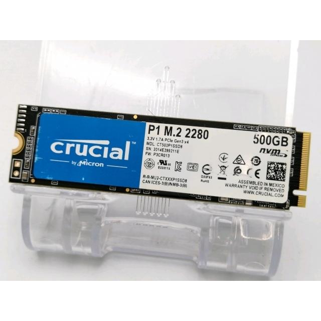 中古】Crucial P1(CT500P1SSD8JP) 500GB/M.2 2280(PCIe3.0 NVMe)/QLC