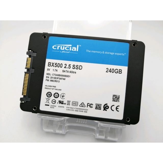 【動作品】Crucial SSD 240GB ×2個セット【中古】 中古】Crucial BX500(CT240BX500SSD1) 240GB/SSD/6GbpsSATA【EC