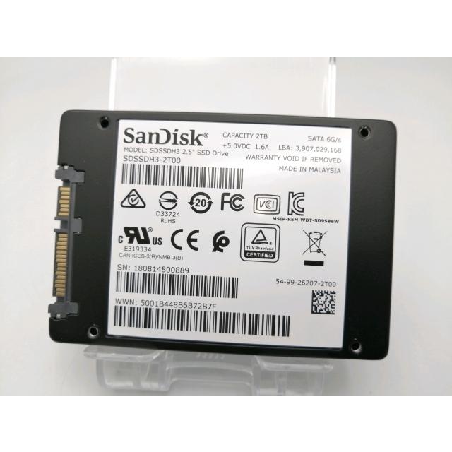 中古】SanDisk Ultra 3D SSD SDSSDH3-2T00 2TB/6GbpsSATA【ECセンター