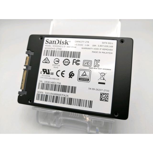 中古】SanDisk Ultra 3D SSD SDSSDH3-2T00 2TB/6GbpsSATA【ECセンター
