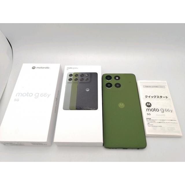 中古】MOTOROLA ymobile 【SIMフリー】 moto g66y 5G PANTONE Dill 4GB