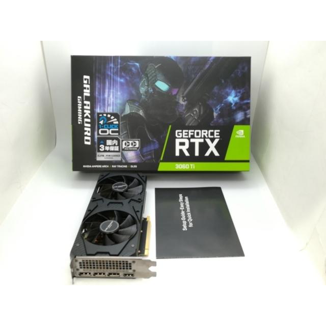 中古】玄人志向 GALAKURO GAMING GG-RTX3060Ti-E8GB/DF/LHR RTX3060Ti 