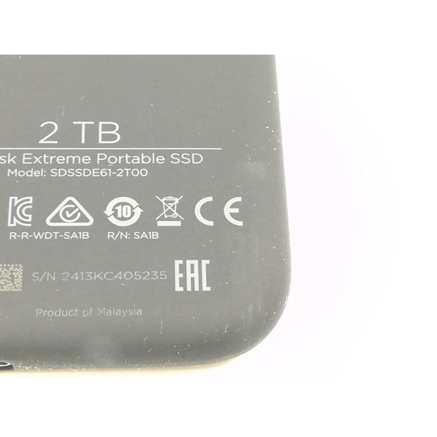 中古】SanDisk 【ポータブルSSD】エクストリーム SDSSDE61-2T00-G25