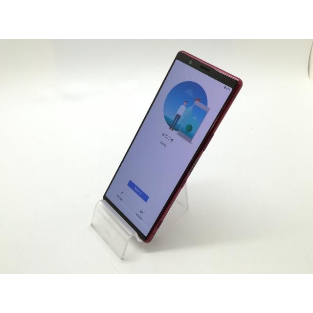 中古】SONY SoftBank 【SIMロック解除済み】 Xperia 5 レッド 6GB 64GB