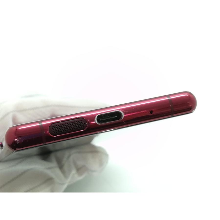 中古】SONY SoftBank 【SIMロック解除済み】 Xperia 5 レッド 6GB 64GB