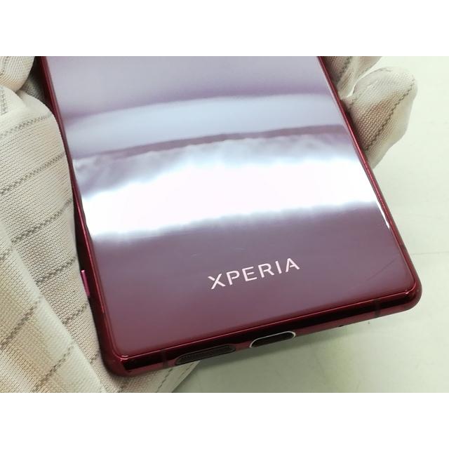 中古】SONY SoftBank 【SIMロック解除済み】 Xperia 5 レッド 6GB 64GB
