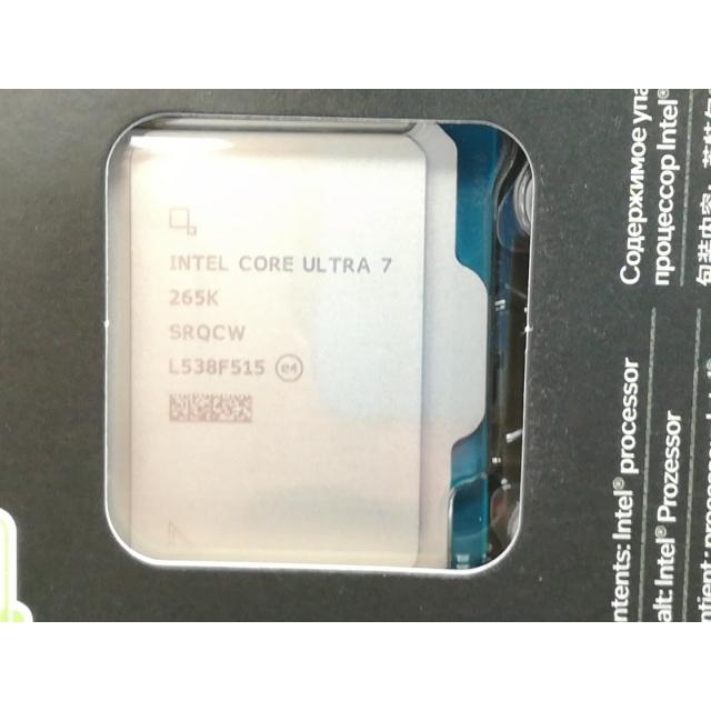 未使用】Intel Core Ultra 7 265K(3.9GHz) Box LGA1851/20C(P:8C/E:12C