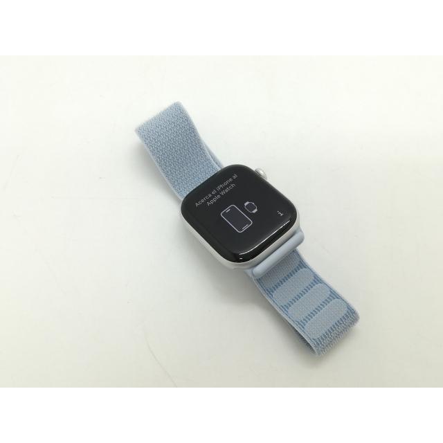 【中古】Apple Apple Watch Series10 46mm GPS シルバーアルミニウムケース/ブルークラウドスポーツループ MWWN3J/A【静岡】保証期間１ヶ月【ランクB】の画像
