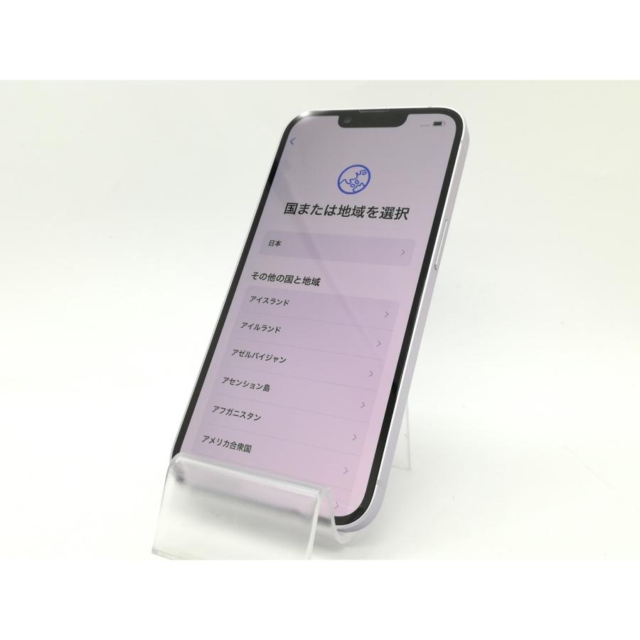 【中古】【赤ロム保証あり】Apple 楽天モバイル 【SIMフリー】 iPhone 14 128GB パープル MPUY3J/A【静岡】保証期間１ヶ月【ランクA】の画像
