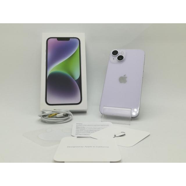【中古】【赤ロム保証あり】Apple 楽天モバイル 【SIMフリー】 iPhone 14 128GB パープル MPUY3J/A【静岡】保証期間１ヶ月【ランクA】の画像