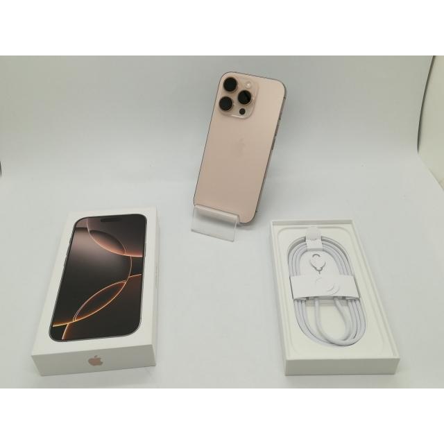 【中古】【赤ロム保証あり】Apple 楽天モバイル 【SIMフリー】 iPhone 16 Pro 128GB デザートチタニウム MYMX3J/A【なんば】保証期間１ヶ月【ランクA】の画像