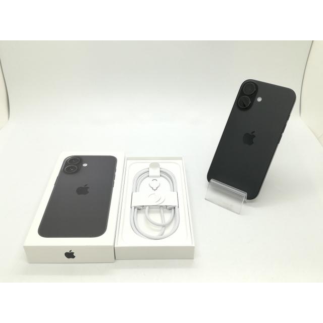 【中古】Apple SoftBank 【SIMフリー】 iPhone 16 128GB ブラック MYDQ3J/A【静岡】保証期間１ヶ月【ランクA】の画像