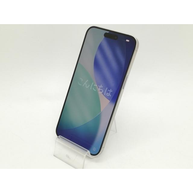 【中古】Apple SoftBank 【SIMフリー】 iPhone 15 Pro Max 256GB ホワイトチタニウム MU6Q3J/A【大須アメ横】保証期間１ヶ月【ランクA】の画像
