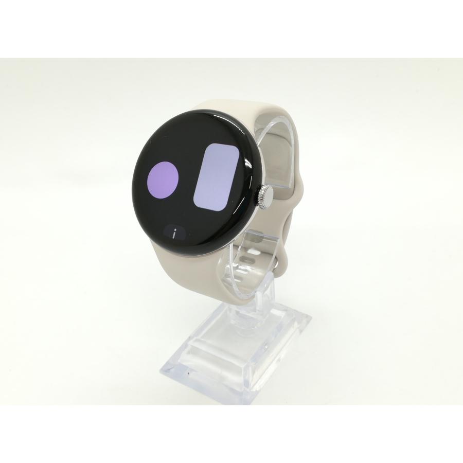 中古】Google Pixel Watch3 Wi-Fiモデル 45mm Polished Silver アルミ 