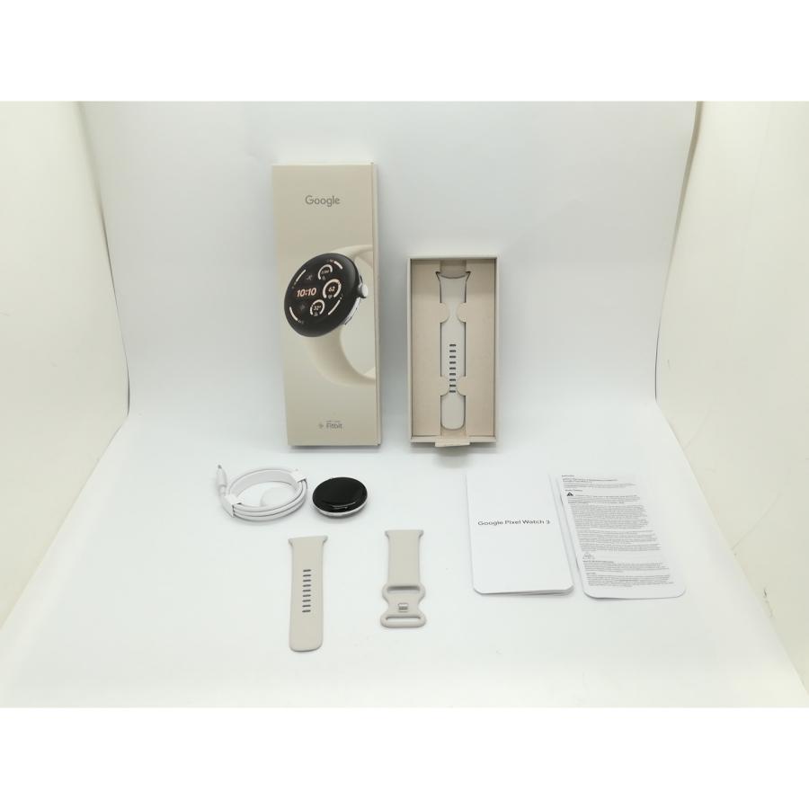 中古】Google Pixel Watch3 Wi-Fiモデル 45mm Polished Silver アルミ 