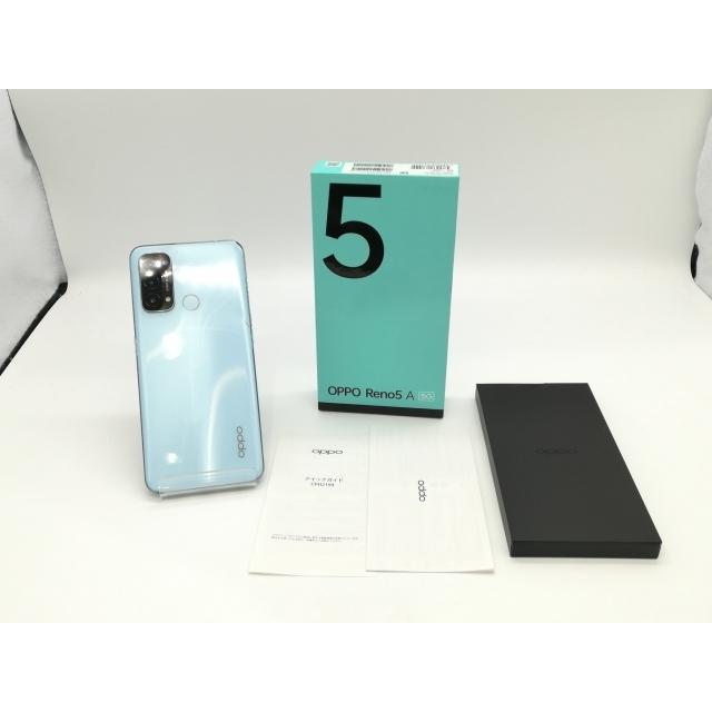 中古】Oppo 楽天モバイル 【SIMフリー】 OPPO Reno5 A アイスブルー