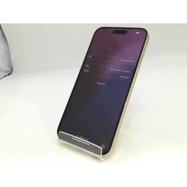【中古】Apple au 【SIMフリー】 iPhone 15 Plus 256GB イエロー MU0J3J/A【OSU301】保証期間１ヶ月【ランクA】の画像