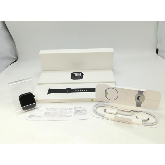 【中古】Apple Watch Series10 42mm GPS ジェットブラックアルミニウムケース/ブラックスポーツバンド (S/M) MWWE3J/A【浜松駅前】保証期間１ヶ月【ランクB】の画像