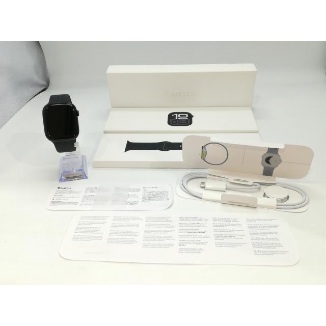 【中古】Apple Watch Series10 46mm GPS ジェットブラックアルミニウムケース/ブラックスポーツバンド (M/L) MWWQ3J/A【浜松駅前】保証期間１ヶ月【ランクC】の画像