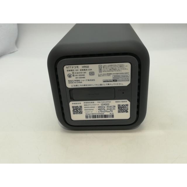 中古】SHARP docomo 【SIMフリー】 home 5G HR02 [ダークグレー]【浜松