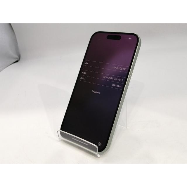 【中古】Apple docomo 【SIMフリー】 iPhone 15 256GB グリーン MTMT3J/A【浜松駅前】保証期間１ヶ月【ランクC】の画像