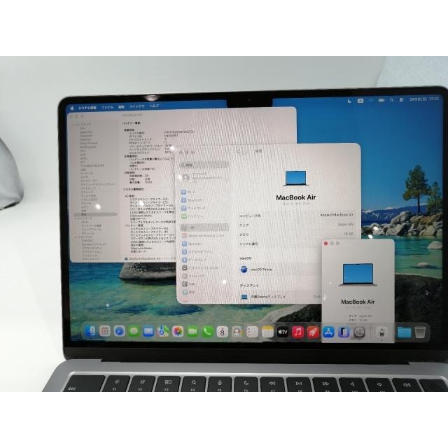 【中古】Apple MacBook Air 13インチ  M3(CPU:8C/GPU:10C) 16GB/512GB スペースグレイ MXCR3J/A (13インチ, M3, 2024)【浜松駅前】保証期間１ヶ月【ランクA】の画像