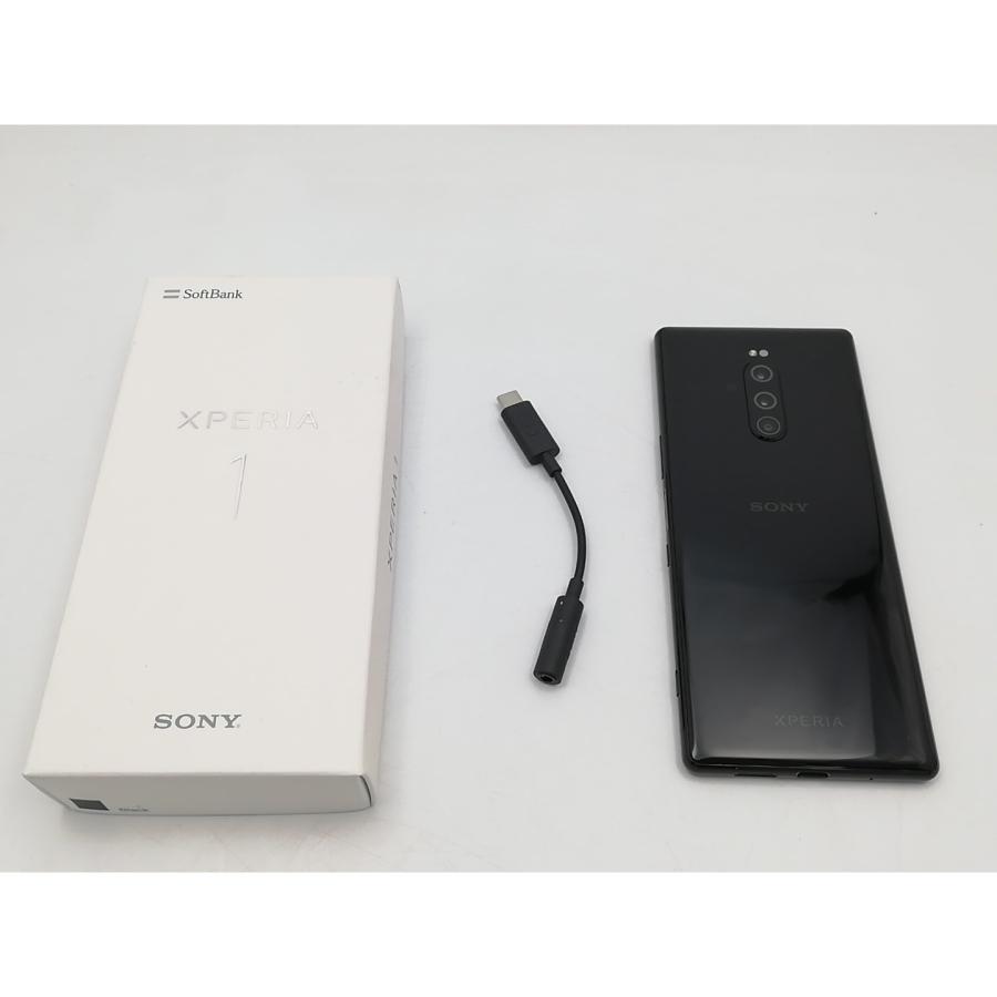 中古】SONY SoftBank 【SIMロック解除済み】 Xperia 1 802SO ブラック