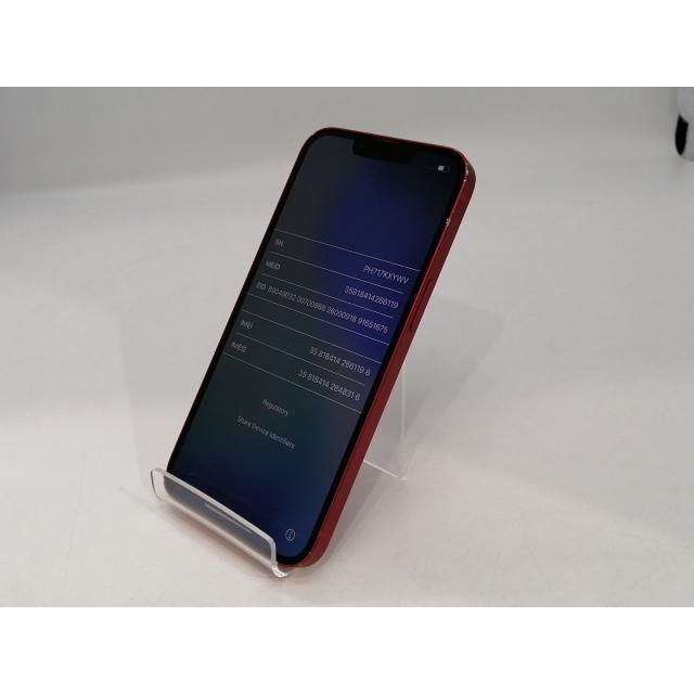 【中古】Apple au 【SIMフリー】 iPhone 13 128GB (PRODUCT)RED MLNF3J/A【浜松駅前】保証期間１ヶ月【ランクC】の画像