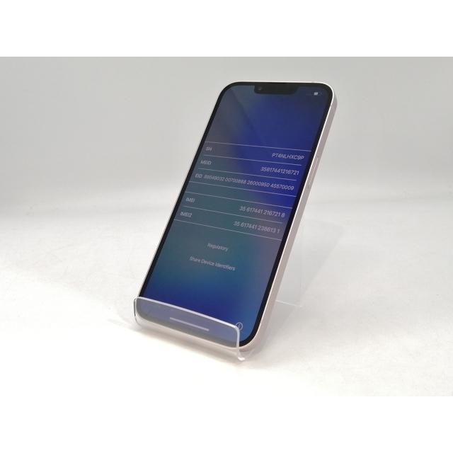 【中古】Apple au 【SIMフリー】 iPhone 13 256GB ピンク MLNK3J/A【小倉駅前】保証期間１ヶ月【ランクC】の画像