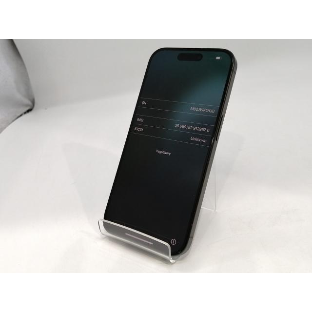 【中古】Apple 国内版 【SIMフリー】 iPhone 15 Pro 128GB ブラックチタニウム MTU73J/A【浜松駅前】保証期間１ヶ月【ランクA】の画像