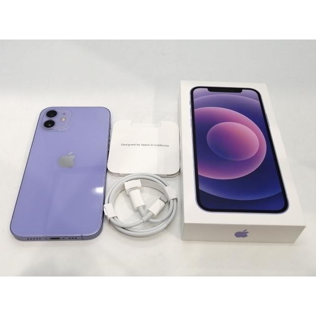 【中古】Apple 国内版 【SIMフリー】 iPhone 12 256GB パープル MJNK3J/A【浜松駅前】保証期間１ヶ月【ランクC】の画像