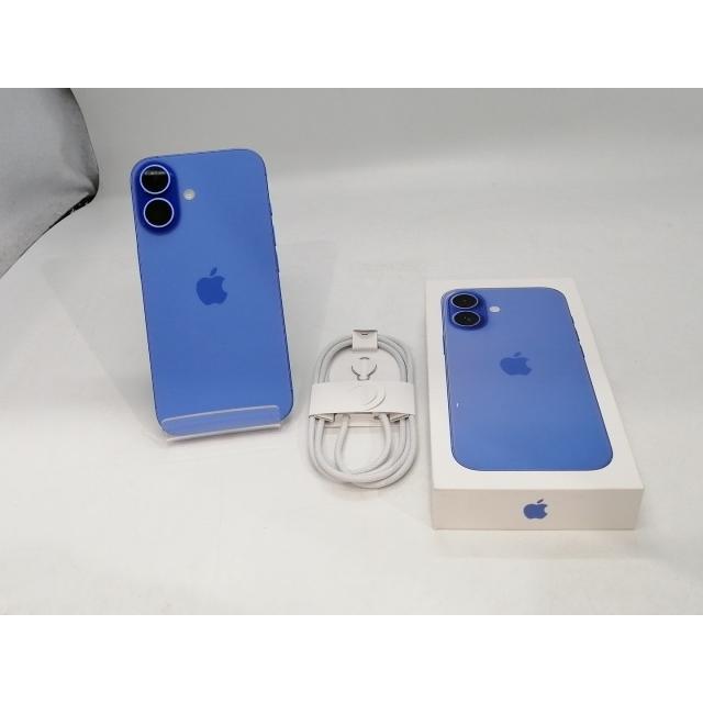 【中古】Apple au 【SIMフリー】 iPhone 16 128GB ウルトラマリン MYDU3J/A【秋葉5号】保証期間１ヶ月【ランクA】の画像