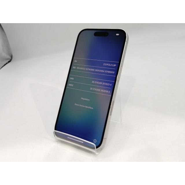 【中古】Apple au 【SIMフリー】 iPhone 16 128GB ホワイト MYDR3J/A【浜松駅前】保証期間１ヶ月【ランクC】の画像