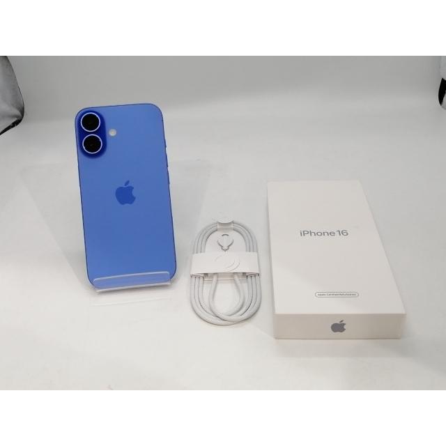 【中古】Apple 国内版 【SIMフリー】 iPhone 16 128GB ウルトラマリン MYDU3J/A【浜松駅前】保証期間１ヶ月【ランクA】の画像