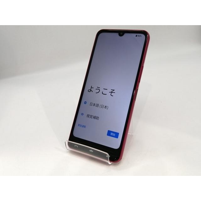 中古】KYOCERA au 【SIMフリー】 BASIO active3 レッド 4GB 64GB KYG04 