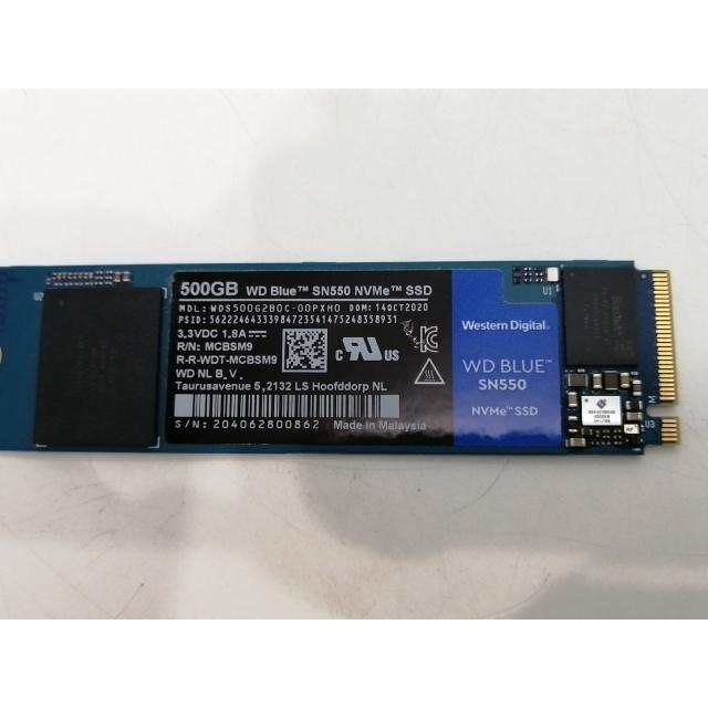 中古】W.D. WD Blue SN550(WDS500G2B0C) 500GB/M.2 2280(PCIe3.0 NVMe
