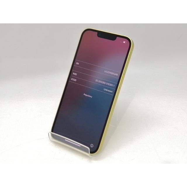 中古】Apple 国内版 【SIMフリー】 iPhone 14 128GB イエロー MR3Q3J/A