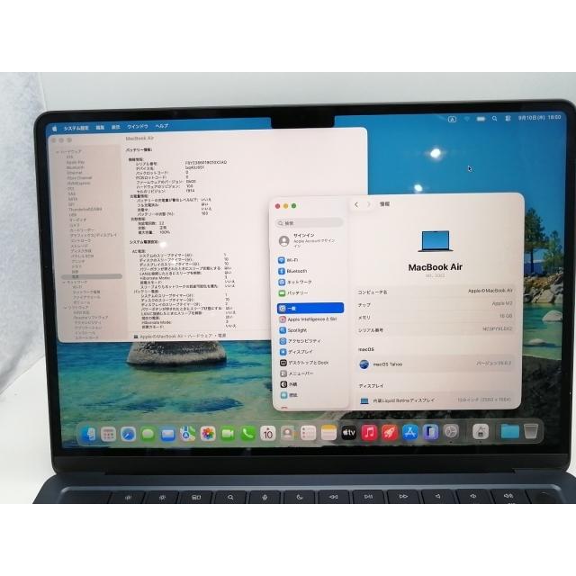 中古】Apple MacBook Air 13インチ CTO (M2,2022) ミッドナイト M2(CPU