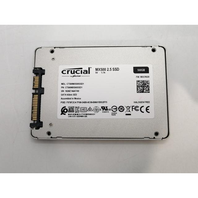 中古】Crucial MX500 CT500MX500SSD1 500GB/SSD/6GbpsSATA/2018年1月