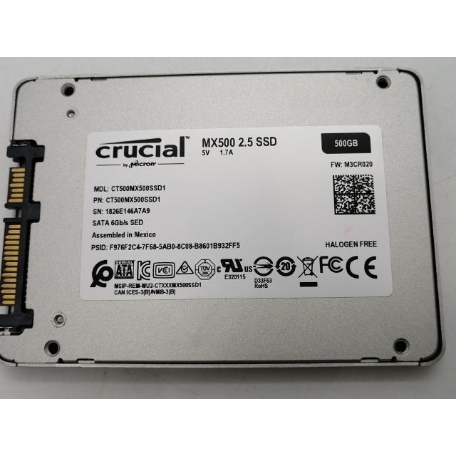 中古】Crucial MX500 CT500MX500SSD1 500GB/SSD/6GbpsSATA/2018年1月