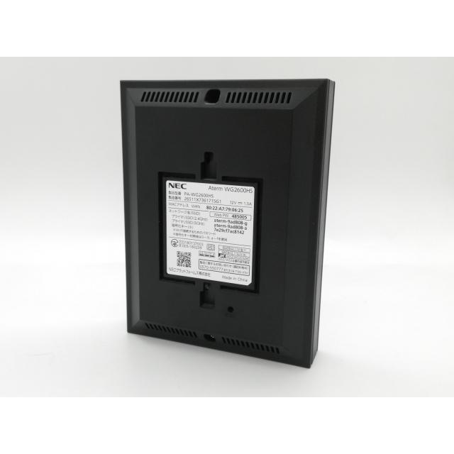 未使用に近い　NEC 無線LAN WiFi ルーター PA-WG2600HS 2019年製　定価10,980円 NEC Aterm WG2600HS PA-WG2600HS Aterm 無線LANルーター - 最安値