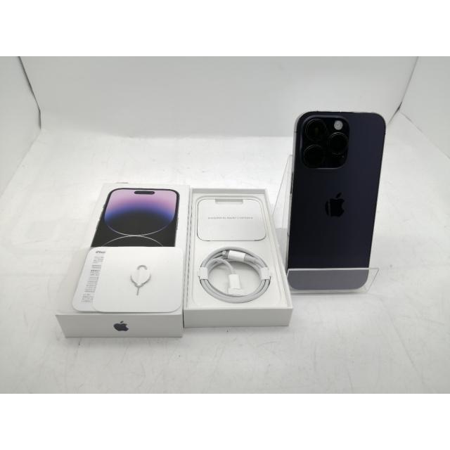 【中古】Apple 国内版 【SIMフリー】 iPhone 14 Pro 1TB ディープパープル MQ313J/A【秋葉5号】保証期間１ヶ月【ランクC】の画像