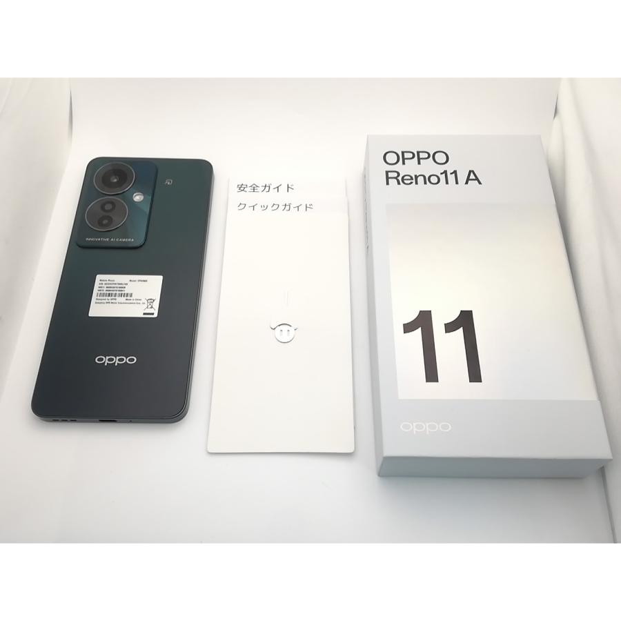 中古】Oppo 国内版 【SIMフリー】 OPPO Reno11 A ダークグリーン 8GB