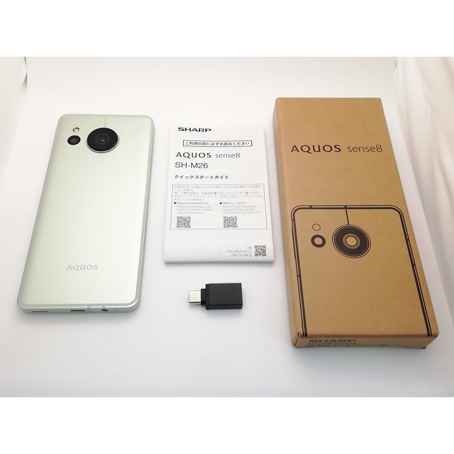 中古】SHARP 国内版 【SIMフリー】 AQUOS sense8 ペールグリーン 6GB