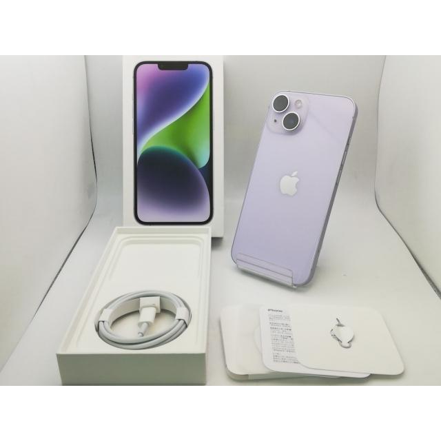 【中古】Apple docomo 【SIMフリー】 iPhone 14 128GB パープル MPUY3J/A【新橋】保証期間１ヶ月【ランクA】の画像