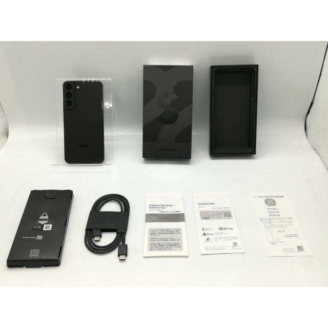 中古】SAMSUNG au 【SIMフリー】 Galaxy S22 ファントムブラック 8GB