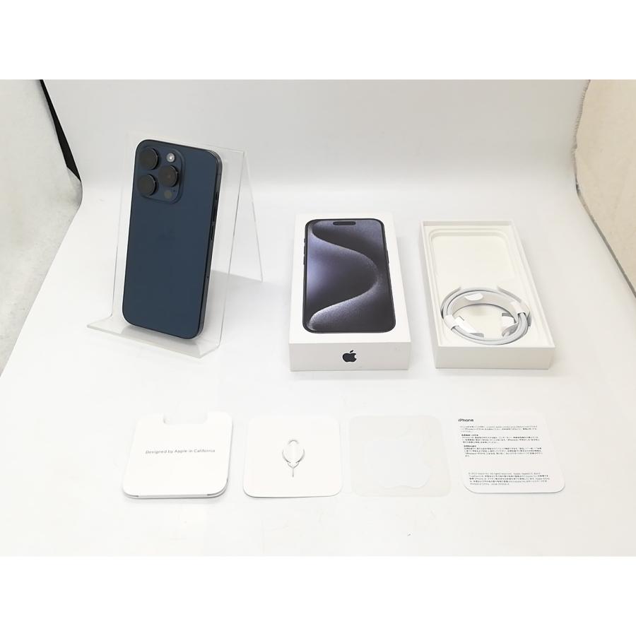【中古】Apple 国内版 【SIMフリー】 iPhone 15 Pro 1TB ブルーチタニウム MTUU3J/A【秋葉4号】保証期間１ヶ月【ランクC】の画像