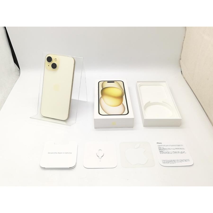 【中古】Apple 国内版 【SIMフリー】 iPhone 15 128GB イエロー MTMK3J/A【秋葉4号】保証期間１ヶ月【ランクA】の画像
