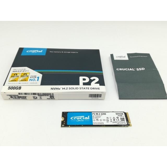 中古】Crucial P2(CT500P2SSD8JP) 500GB/M.2 2280(PCIe3.0 NVMe)/QLC